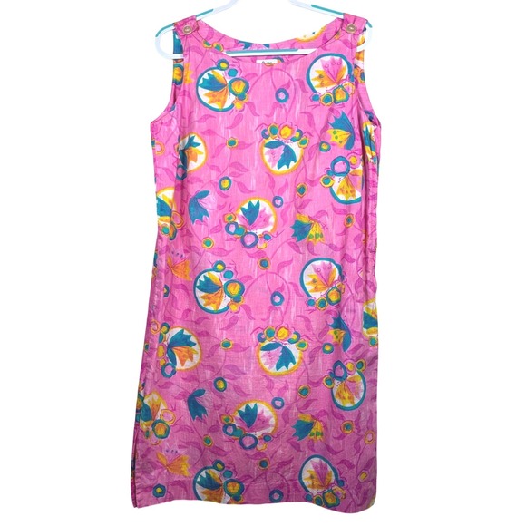 Donna Lee of California Dresses & Skirts - Sun Dress Vintage 16 Pink Floral 1960s-1970s Donna Lee of California Coastal‎